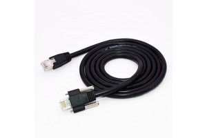 3m 5m Cat5e Cat6 RJ45 Industrial Camera Ethernet Cable with Locking Screw