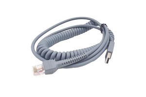 Free Sample Factory Price LBT 2m Ls2208 USB Cable, USB A To RJ45 Coiled Spiral Extension Cable