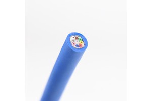Customized Copper 10 AWG Solid Industrial Power and Ethernet Cat6a Cable with TPE Insulation Anti-electromagnetic Interference