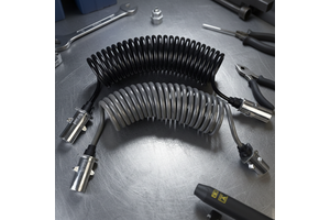 Custom 7 Pin Trailer Connector ABS EBS 24V Trailer Power Cord Spiral Coiled Wire Cable with Plug