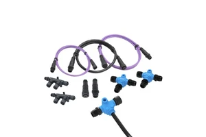 N2K NMEA 2000 Starter Kit Drop Cable Terminator T-Connector Wire M12 5pin Connector M12 Waterproof Cable Connector