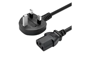 UK Power Cable Black Replacement AC Power Supply Cable Monitor Power Cable