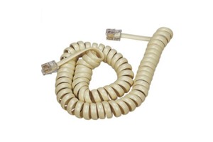 Telephone Spiral Coiled Cord RJ11 4P4C Telephone Spiral Cable