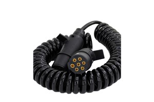 New High-quality Seven Core 7 Pin Spiral Extension Cord Electrical Cable Assembly Trailer Truck Factory Price ABS Trailer Cables
