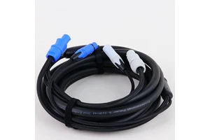 PowerCon and DMX Extension Cable,3Pin Powercon AC Input to Output&XLR Male to Female Audio Combination Cable for Stage Lighting