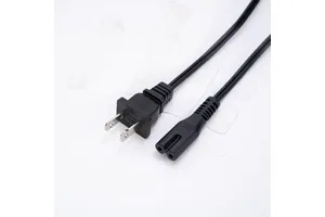 US 2-Pin Power Cable C8 AC Power Cord Stripped Female End NEMA Home Appliance/Customer Electronics Male End Type CEE Copper PVC