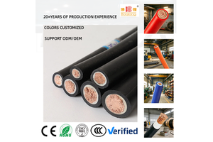 450V/750V Flexible Welding Cable 10mm 50mm 150mm 300mm Copper Conductor Wear Resistance EPR Rubber Sheath Welding Machine Cable
