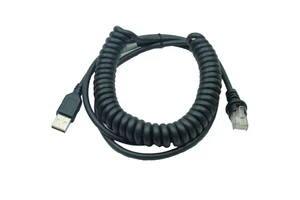 3m Spiral Spring Coiled USB a Male to RJ45 Barcode Scanner Cable for Honeywell Metrologic MS9520 MS7120 MS1690
