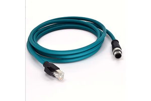 Machine Equipment Connection Cables M12 Industrial Ethernet Cables 4-core RJ45 Network Cables TPE 360 Shielding Waterproof.