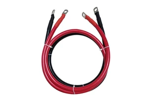 8/6/4/2 AWG 10/16/25/35mm2 Battery Connection Cable Copper Wire with Terminals for UPS,Inverter, Battery Series Parallel Connect