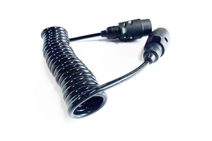 7x16AWG High Elasticity Spiral Cable Retractable Spring Coiled Cable with 7 Pin Connector