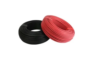 Tin Plated Oxygen Free Copper TUV Certified 2-core Solar Photovoltaic Cable with Red and Black Sheath Wire 6/4/2.5mm 100m/rolls