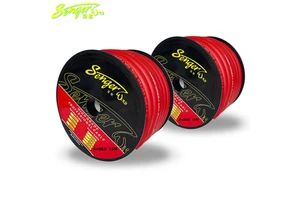 A+0GA 15m Oxygen-free Copper RCA Audio Cable with PVC Jacket and Foil Shielding for Car Audio Systems