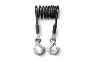 Custom High Quality Safety Tether Trailer Cable, Stainless Steel Spring Towing Coiled Wire Safety Cable for RV Trailer Emergency