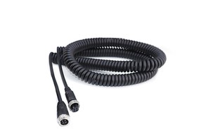 PVC Jacket Car Aviation Head M12 4Pin Coil Cords Power and Control Curly Cords Spiral Cable