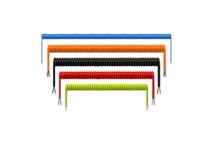 Custom Lighting Digital Appliances Spiral Extension Power Cord Retractable Data Cable Multi-core Pu Spring Wire