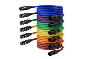 Professional Audio Cable XLR Female to XLR Male 3 Pin PVC Coaxial Braided Pair for Home Theater and M Speakers