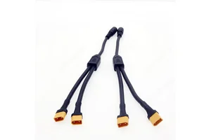 RC Model Cable 1 DC Female 2 XT30 Male Splitter IEC Drone Racing Battery Power