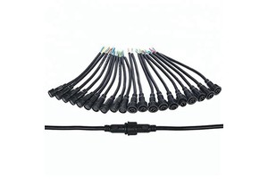 Outdoor Electrical DC Waterproof Cable 4 Pin IP67 4 Core Stripped Waterproof Cord