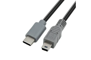 Mini USB Type-C Cable 6.6FT PVC Jacket Foil Shielding Charging Cord for MP3/MP4 Players Dash Cams Digital Cameras GPS Receivers