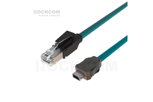 IX-10P to RJ45 High Flex Optional Gigabit Ethernet Cable for Industrial Camera Cat.5e