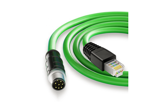 OEM Oil-Resistant Waterproof Vertical M12-RJ45 Industrial PLC Ethernet Cable CE/ROHS Certification -40~+85 Temperature Range