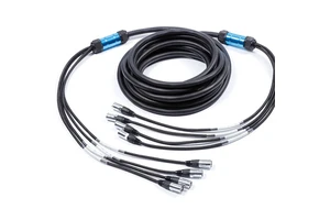 RJ45 Ethernet 4-way Cat6 Snake-shaped PVC Jacket Braid Shielding Audio Video Network Control Cable