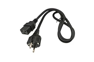 Black Copper Core PVC Insulated C13 EU Power Cord For Laptop Desktop Computer