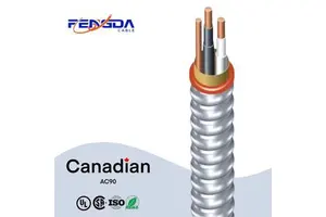 Fengda MC Metal Clad Cable 14/2 12/2 14/3 Cable AC90 American Standard Wire Solid Power Cable