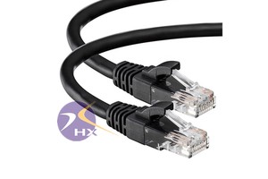 Cat6 Ethernet UTP RJ45 Right Angle Male to Male Building Copper Network Cable PVC Jacket Outdoor Use