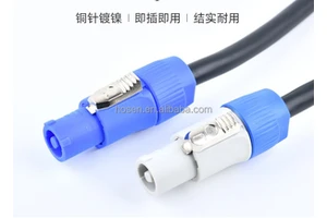 Stage lighting data cable, audio plug, power connection cable