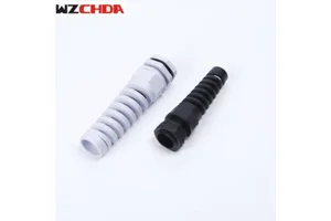 IOS Certified Anti-Bending Cable Gland M Thread Waterproof IP68 Spiral Type Nylon Cable Joints Plastic Wire