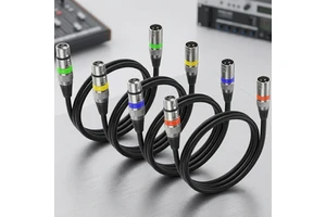 3Pin XLR DMX Cable Male to Female 1.2M Braided Shielded Audio Lighting Cable for LED Stage Light Mixer Microphone Sound System