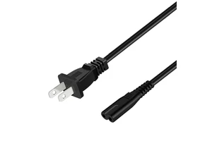 ETL C7 2 Pin Figure 8 Power Cord With IEC Female End American Non-Polar Plug 16-18AWG AC Extension Cord IP20 Rated