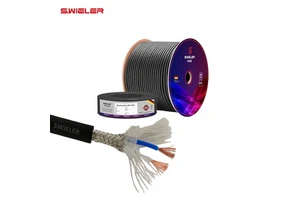 High Grade 22Awg Tinned Braid Shielded Flexible Jacket 2-core Copper Hifi Audio Cable Stage Hi End Xlr Dmx Microphone Cable Roll
