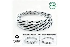 Leak Detection Cable 100m Spiral Structure Leak Sensing Cable 3.5mm Jack Plug and Play Reusable for Smart Home Flood Protection