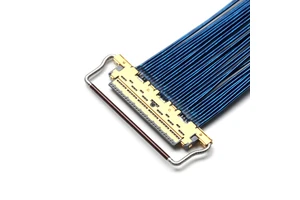 Hotten Dual-End 30-Pin 40AWG Shielded Blue PVC Insulation LVDS Micro Coaxial Cable For Computer & Machines IP68 Rated