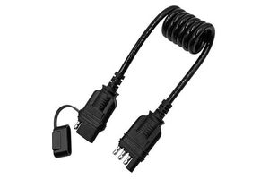 Trailer 4-Way Flat Wire Extension Electrical Spiral Cables Spring Wire Coiled Cable