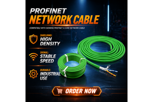 Industrial 4 Core Shielded Ethernet Cable 6XV1840 2AH10 OFC HDPE for PROFINET Factory Automation.