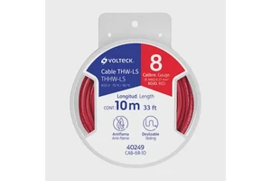 BOX 6 Reel with 10 m of THHW-LS 8 AWG Red Cable VOLTECK Made in Mexico