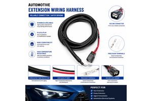 Premium Custom Universal Corrugated Extension Wiring Harness Automotive Electrical System Cable For Horn Power Signal