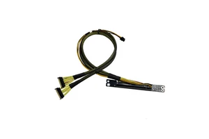 PCIe 6.0 16X CEM to MCIO 8X *2PORT + PH3.0 4P CEM Riser Cable Stackable Single Layer
