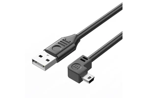 Mini USB Data Cable 90-Degree Right-Angle Connectors Oxygen-Free Copper for 2.0 Transmission for Car Recorders Camera Charging