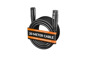StagePro 20 Meter XLR Cable, Professional Balanced XLR Male to Female Microphone Cable Cord