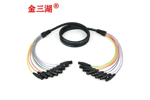 8-Channel Multi-Audio Stage Extension Cable 4-Channel XLR Signal Line Made Durable Metal for Multi-Channel Stage Lighting