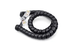 Retractable spiral coiled rj45 8p8c spiral cable