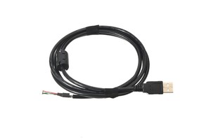 1.2M USB 2.0 A Male To Bare Wires Cable With Cable Tie, Durable PVC For DIY Electronics, Industrial Device Connection