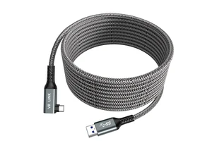5 Meters USB to Type C Braided L Shape Connect VR Camera USB3.2 Gen1 Data Cables