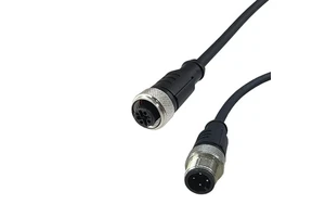 Custom M12 Waterproof Signal Cable IP67 Shielded Control Data Sensor Communication Cable Connector Male Female Connector CE UL
