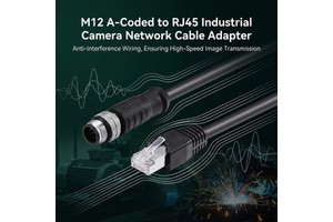 M12 Male to RJ45 Cable Industrial Ethernet Cord IP67 Waterproof for Sensors and Robotics